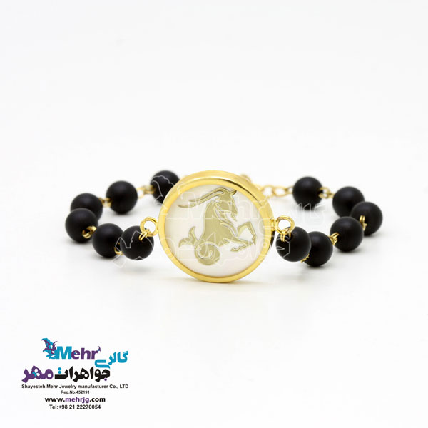 دستبند طلا و سنگ - ماه تولد دی