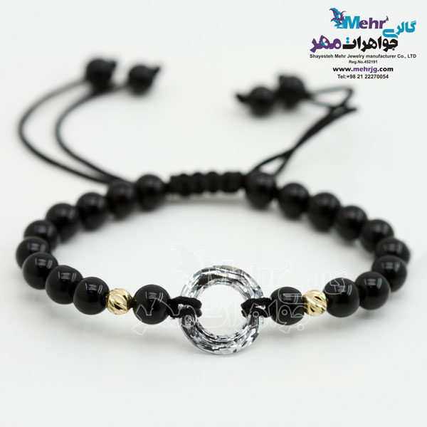 دستبند طلا و سنگ - سواروسکی رینگ