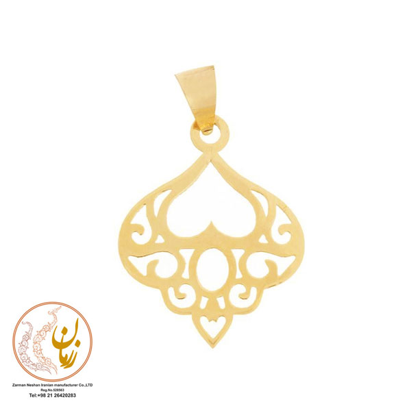 نیم ست طلا - آویز و گوشواره - طرح اسلیمی