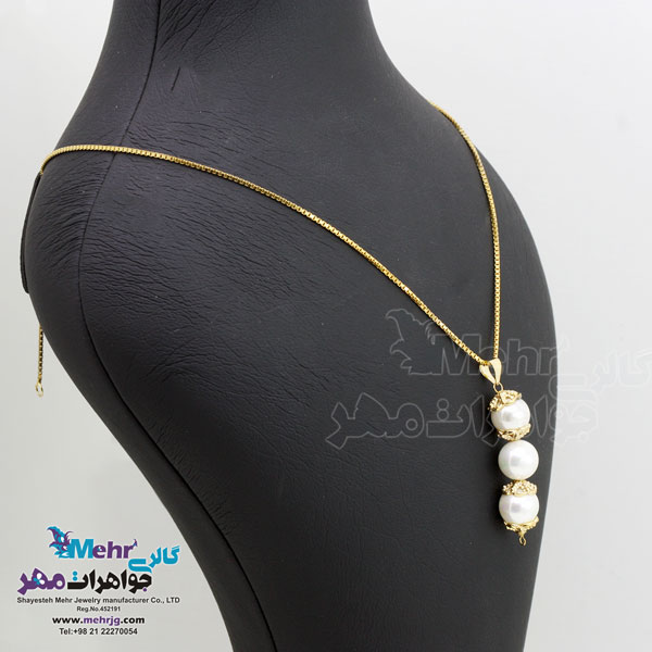 آویز طلا - طرح مروارید نشان