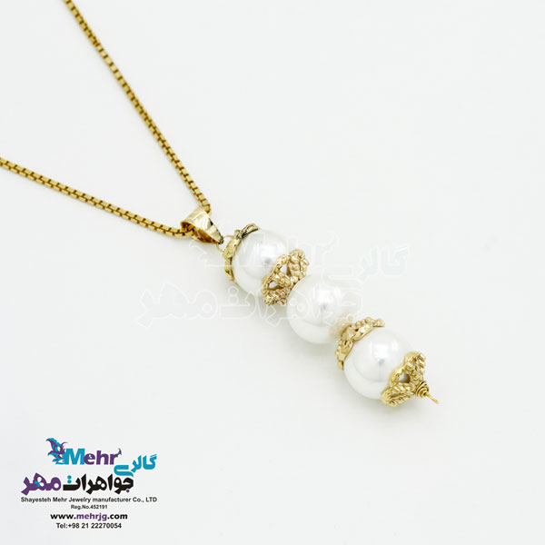 آویز طلا - طرح مروارید نشان