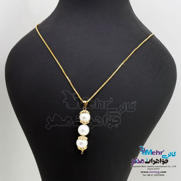 آویز طلا - طرح مروارید نشان