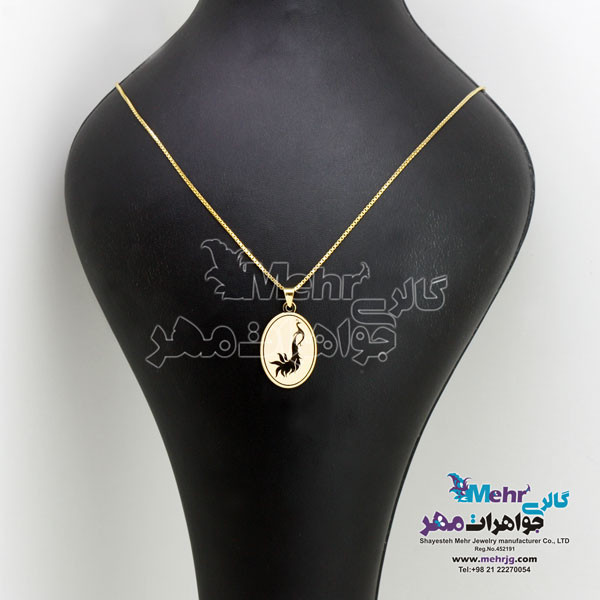 آویز طلا - طرح طاووس