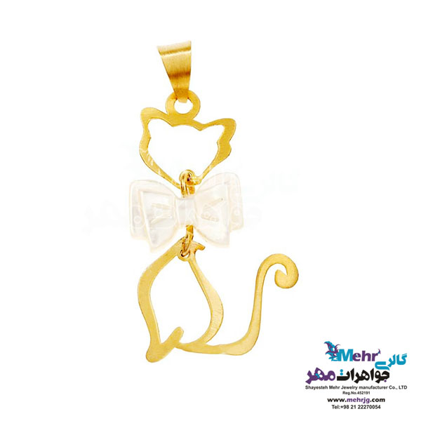 آویز طلا - طرح گربه اشرافی