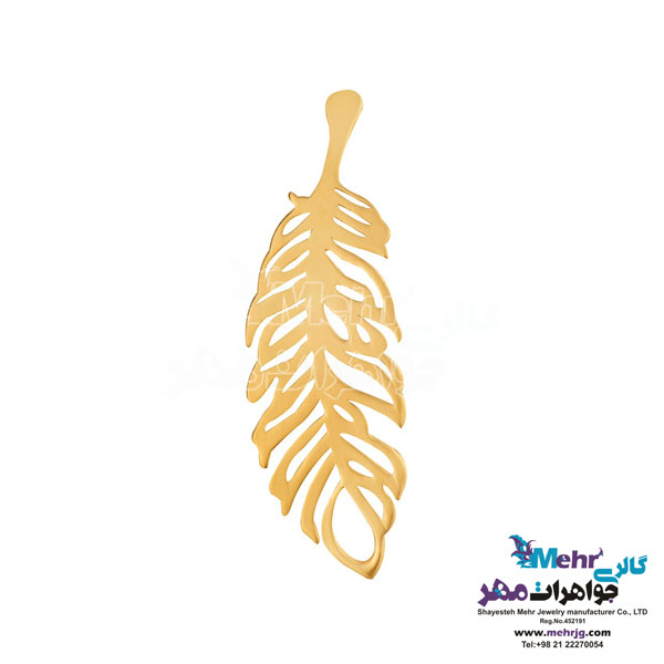 نیم ست طلا - آویز و گوشواره - طرح پر