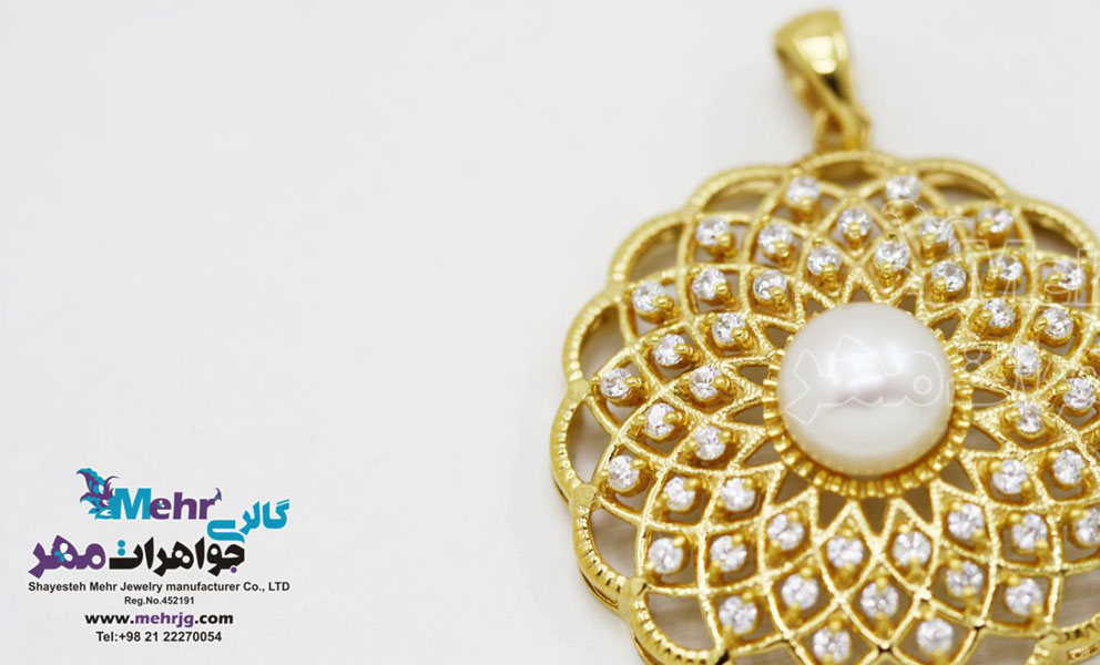 آویز طلا - طرح خورشید