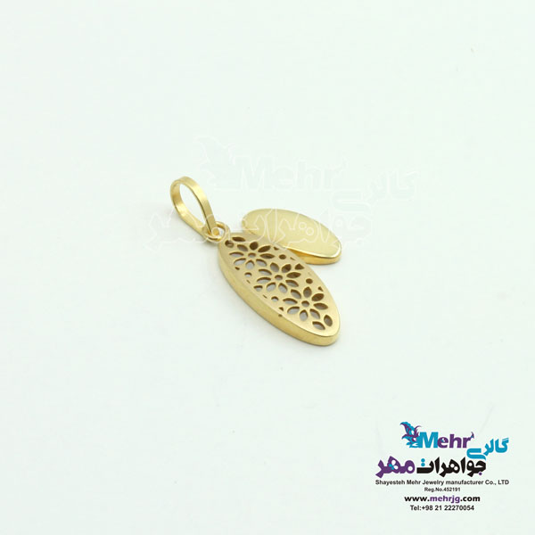 آویز طلا - طرح گل