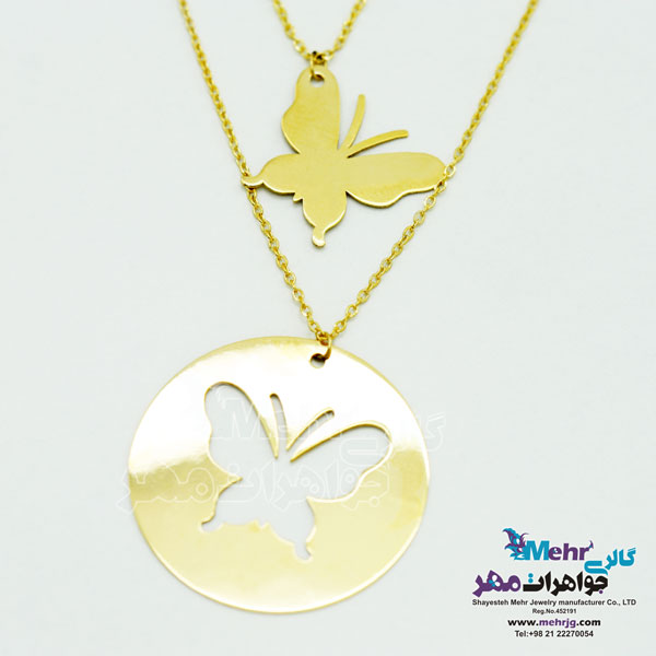 گردنبند طلا - طرح پروانه
