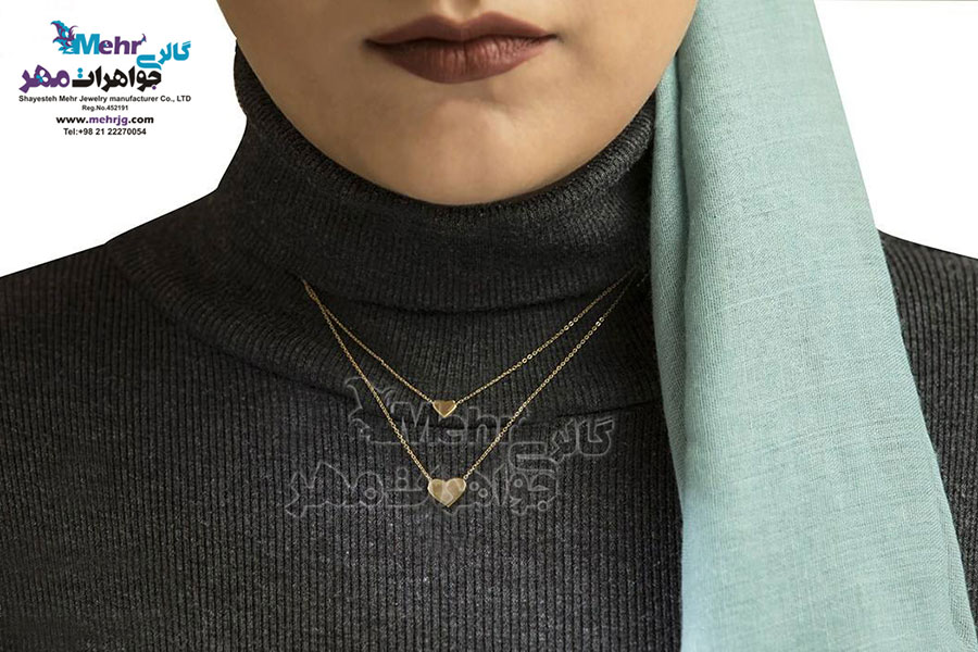 گردنبند طلا - طرح قلب