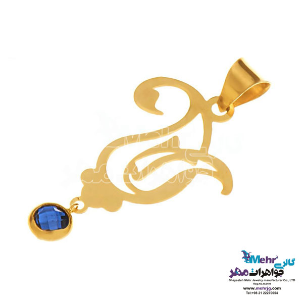 آویز طلا - طرح بته جقه