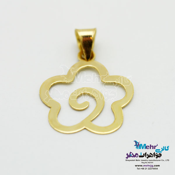 آویز طلا - طرح گل