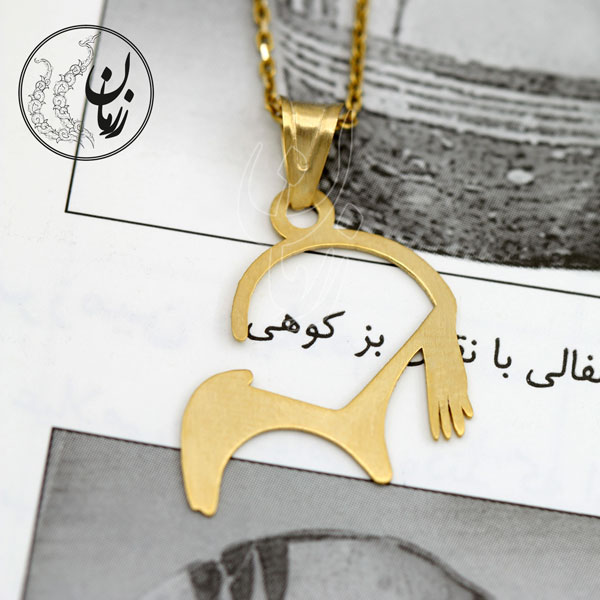 آویز طلا - طرح نقوش سفال ایران باستان