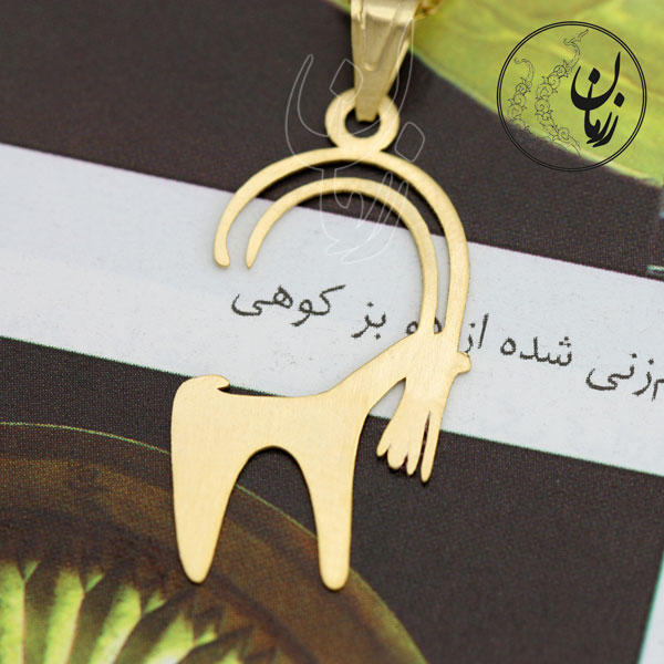 آویز طلا - طرح نقوش سفال ایران باستان