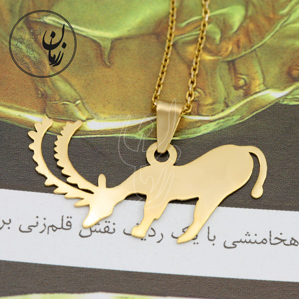 آویز طلا - طرح نقوش سفال ایران باستان