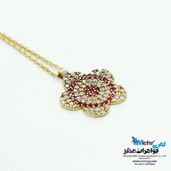 گردنبند طلا - طرح گل
