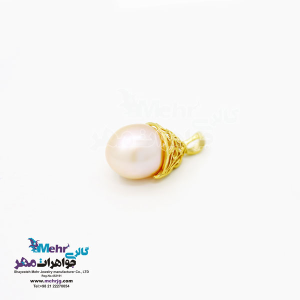 آویز طلا - طرح مروارید نشان