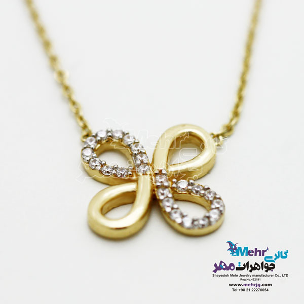 گردنبند طلا - طرح گل