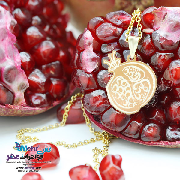 آویز طلا - طرح انار