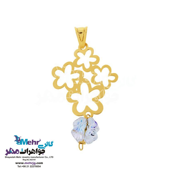 آویز طلا - طرح گل
