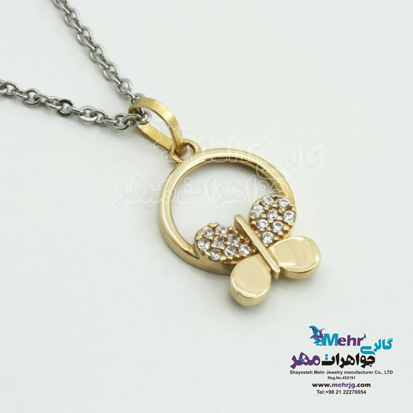 آویز طلا - طرح پروانه