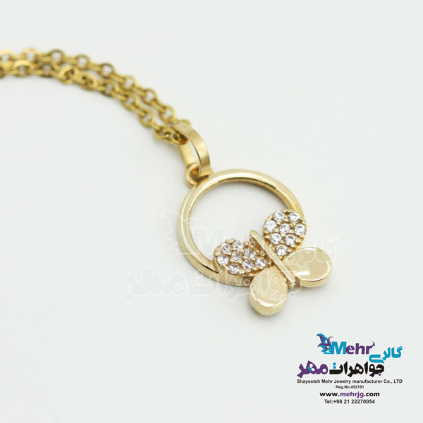 آویز طلا - طرح پروانه
