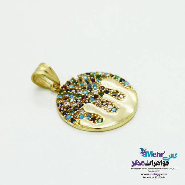 آویز طلا - طرح شعله