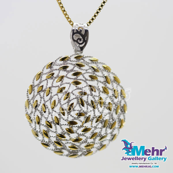 آویز طلا - طرح شاخه و برگ