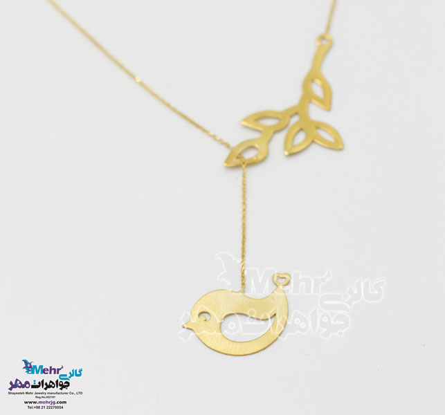 گردنبند طلا - طرح شاخه و جوجه