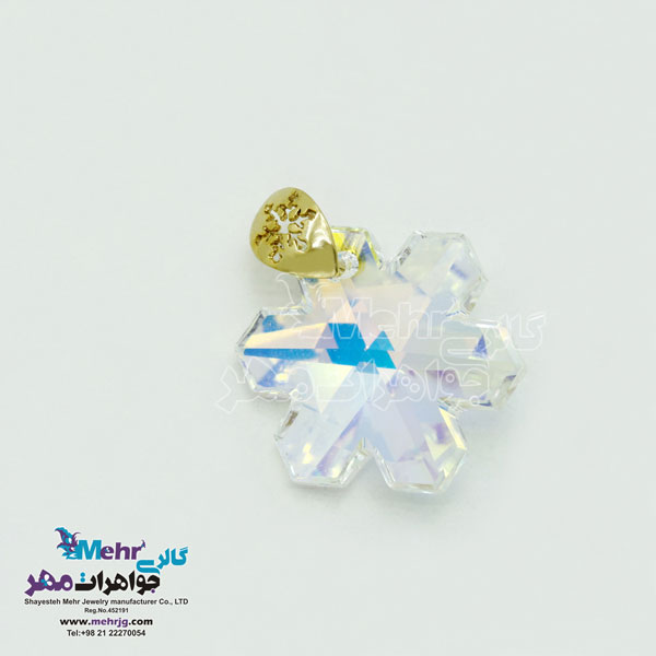 آویز طلا - سنگ سواروسکی برف