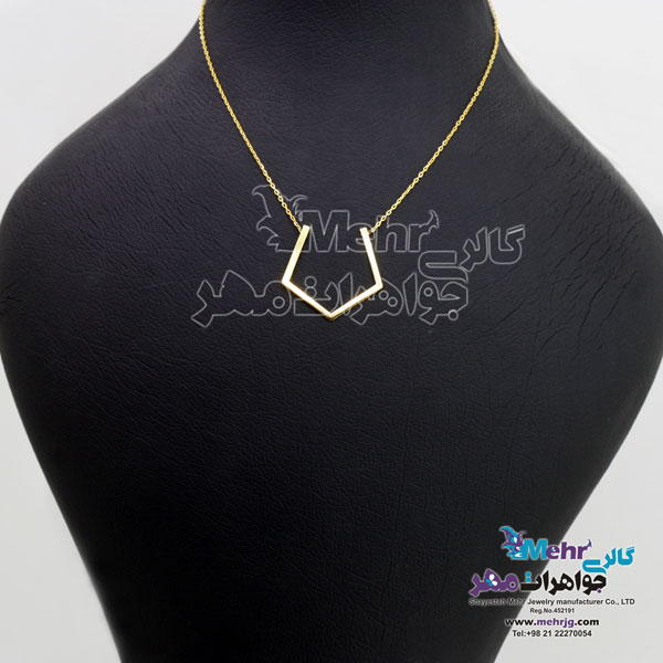 گردنبند طلا - طرح هندسی