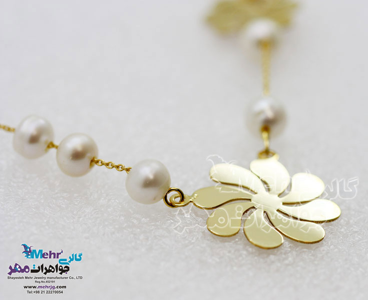 گردنبند طلا - طرح گل خورشیدی