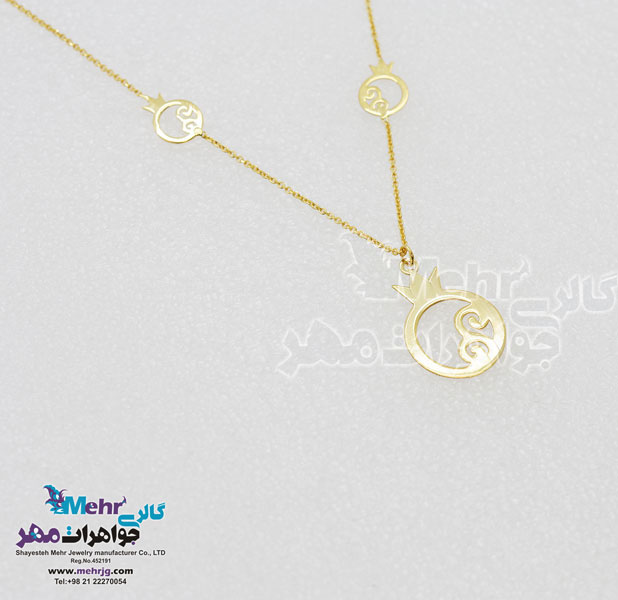 گردنبند طلا - طرح انار