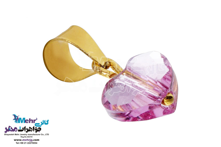 آویز طلا - سنگ سواروسکی قلب