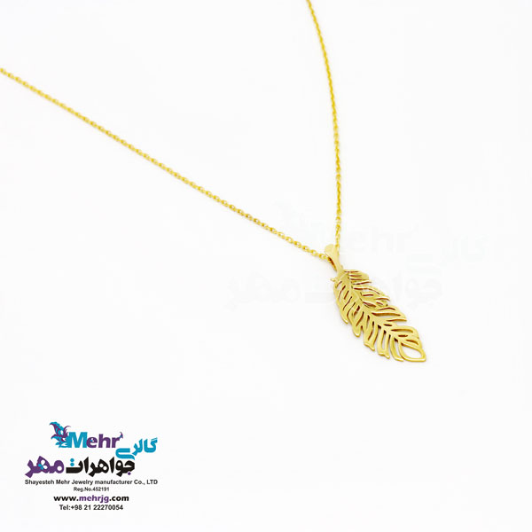 گردنبند طلا - طرح پر