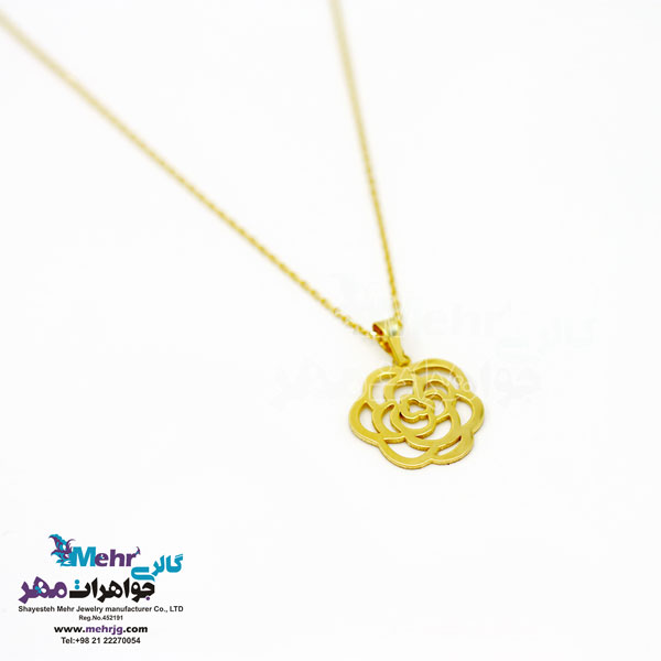 آویز طلا - طرح گل
