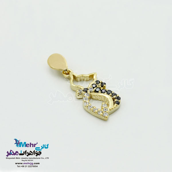آویز طلا - طرح گربه اشرافی