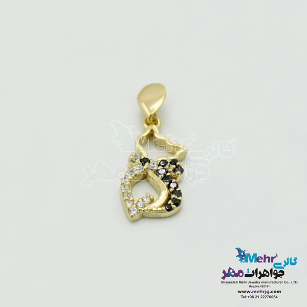 آویز طلا - طرح گربه اشرافی