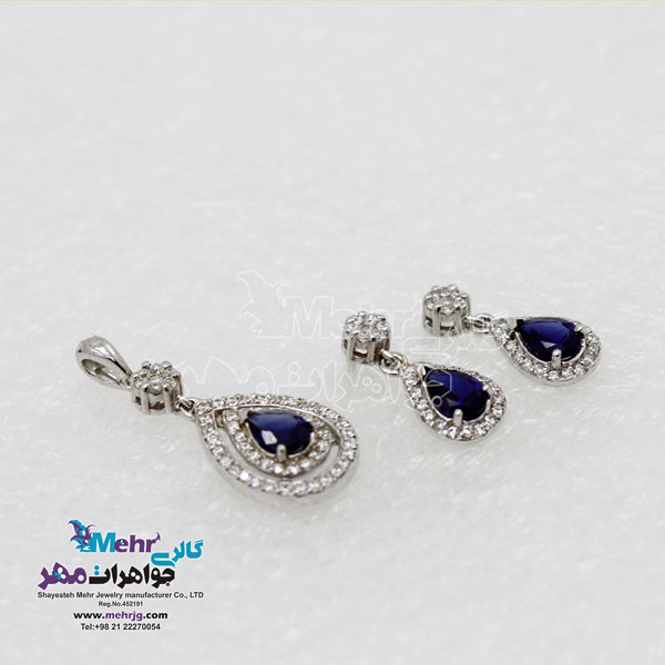 نیم ست طلا - آویز و گوشواره - طرح اشک