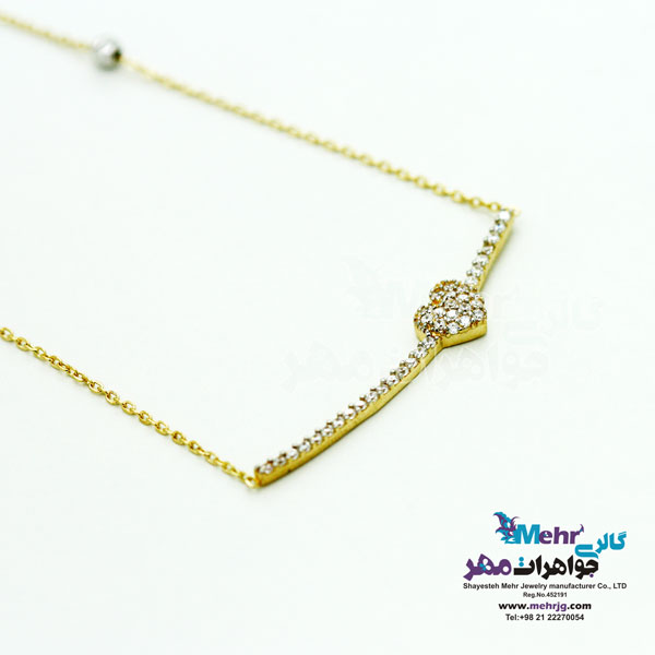 گردنبند طلا - طرح شاخه ی قلب