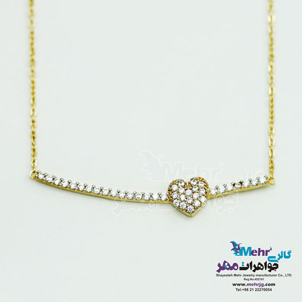 گردنبند طلا - طرح شاخه ی قلب
