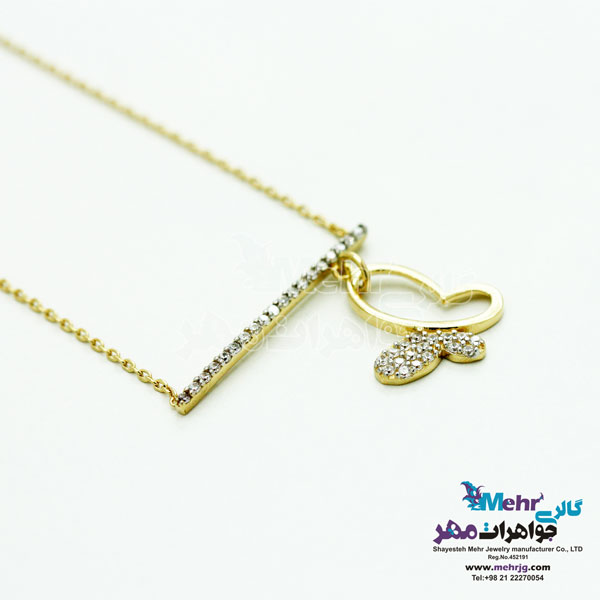 گردنبند طلا - طرح پروانه