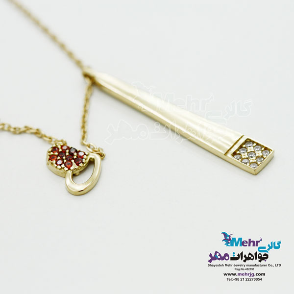 گردنبند طلا - طرح قلب