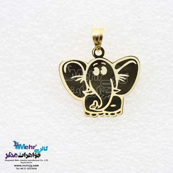 آویز طلا - طرح فیل