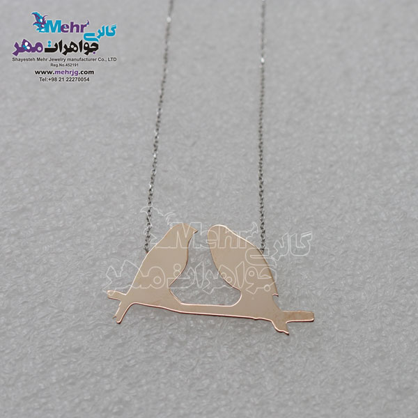 گردنبند طلا - طرح پرنده و شاخه