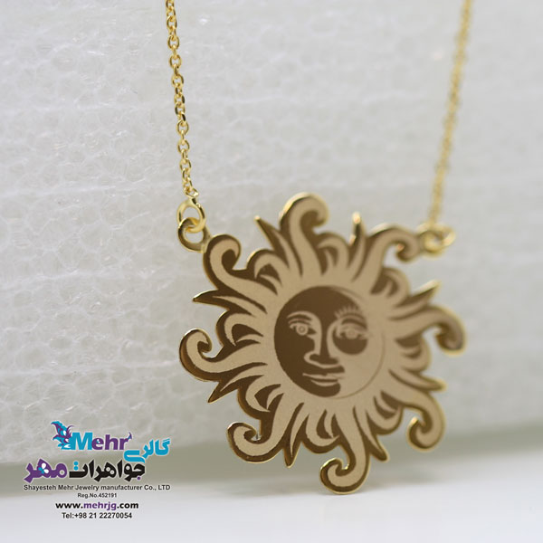 گردنبند طلا - طرح خورشید