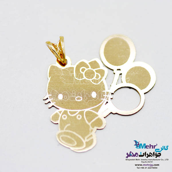 آویز طلا - طرح کیتی