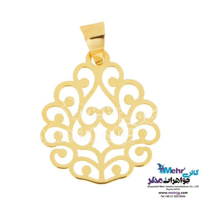 آویز طلا - طرح اسلیمی
