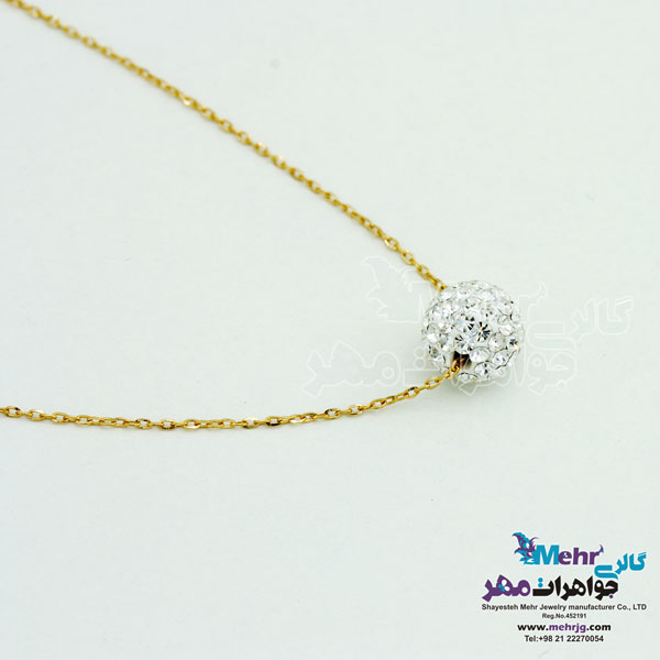 گردنبند طلا - طرح سواروسکی