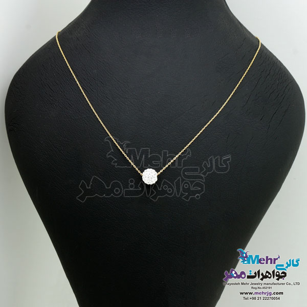 گردنبند طلا - طرح سواروسکی
