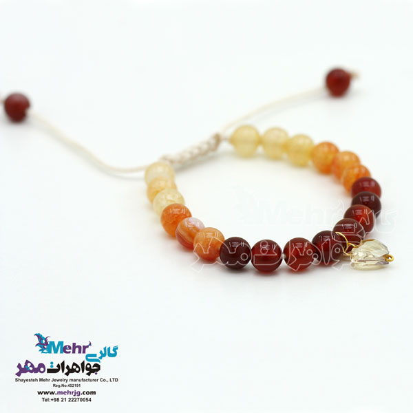 دستبند طلا و سنگ - سواروسکی قلب